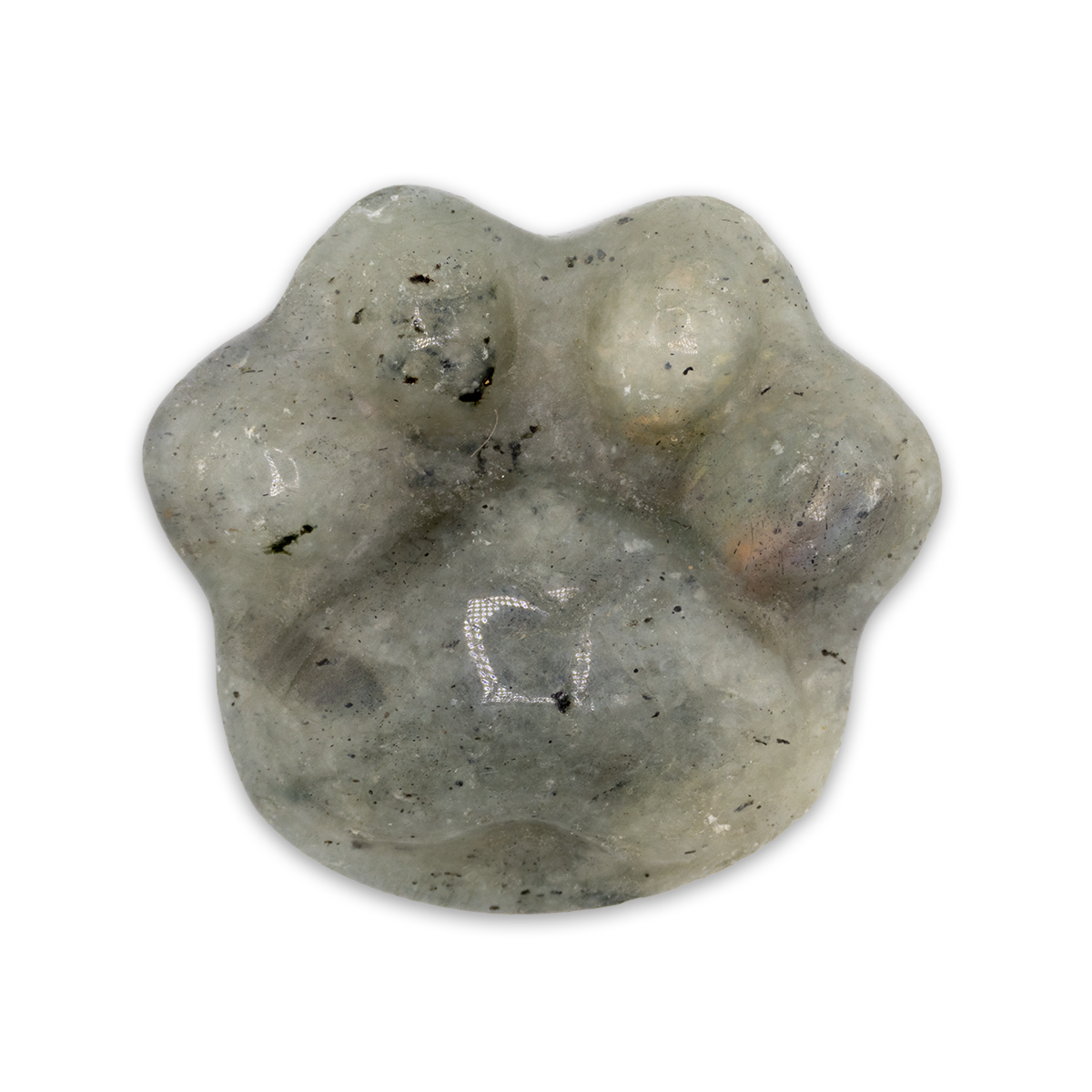 Decorative stone with a unique shape on a white background