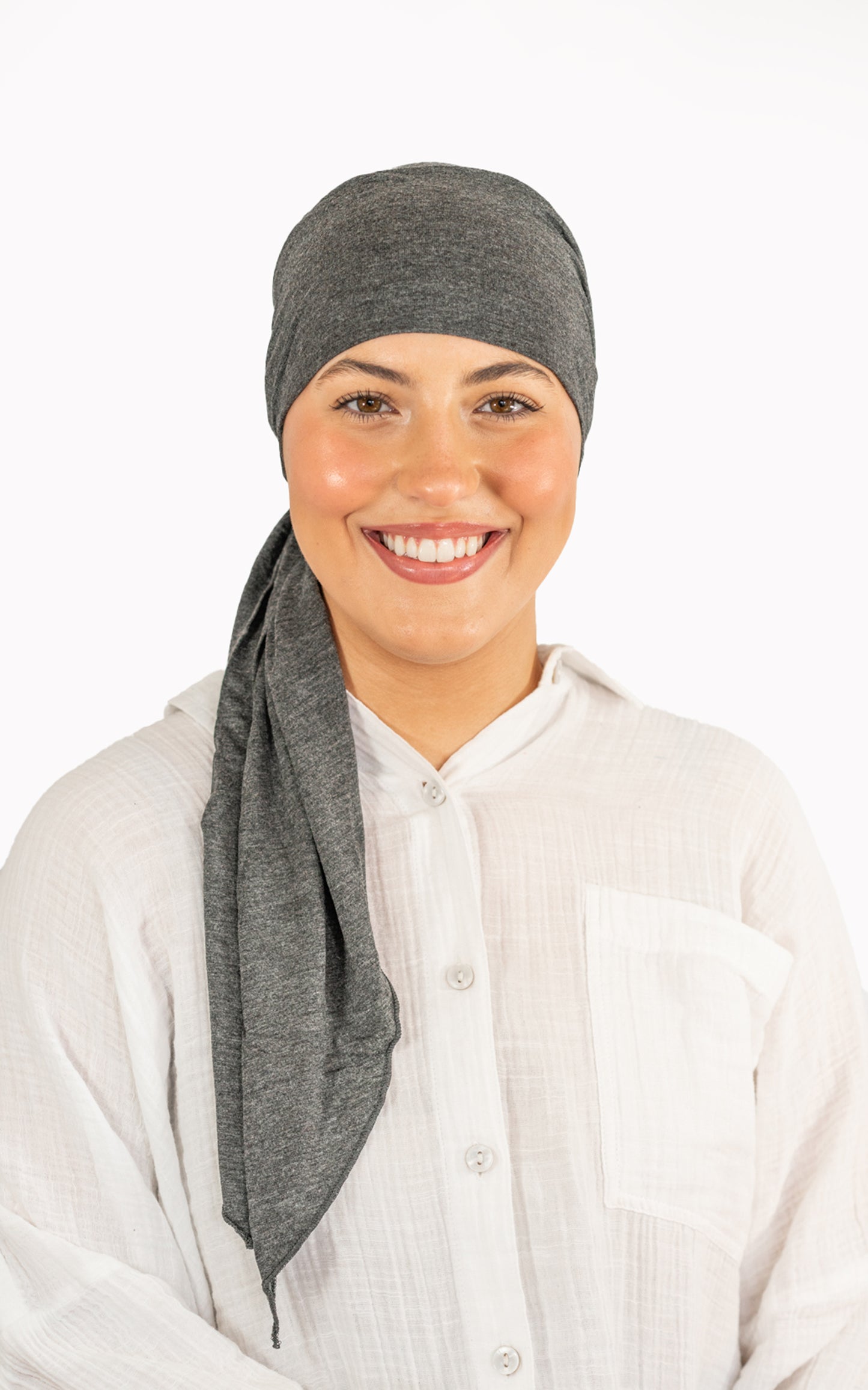 Charcoal Grey Tie Bamboo Hat