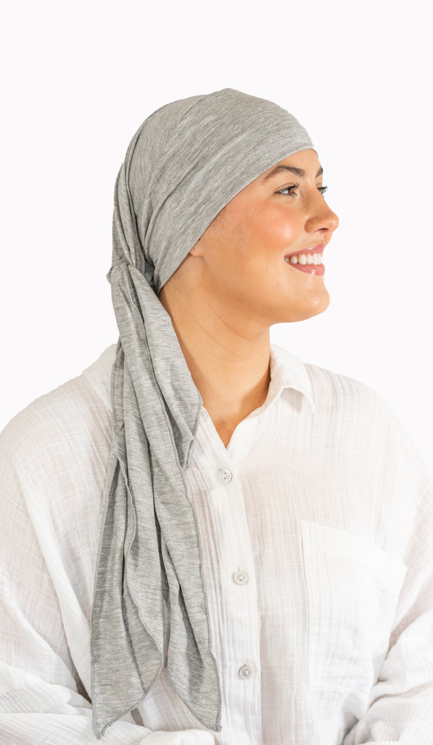 Light Grey Tie Bamboo Hat