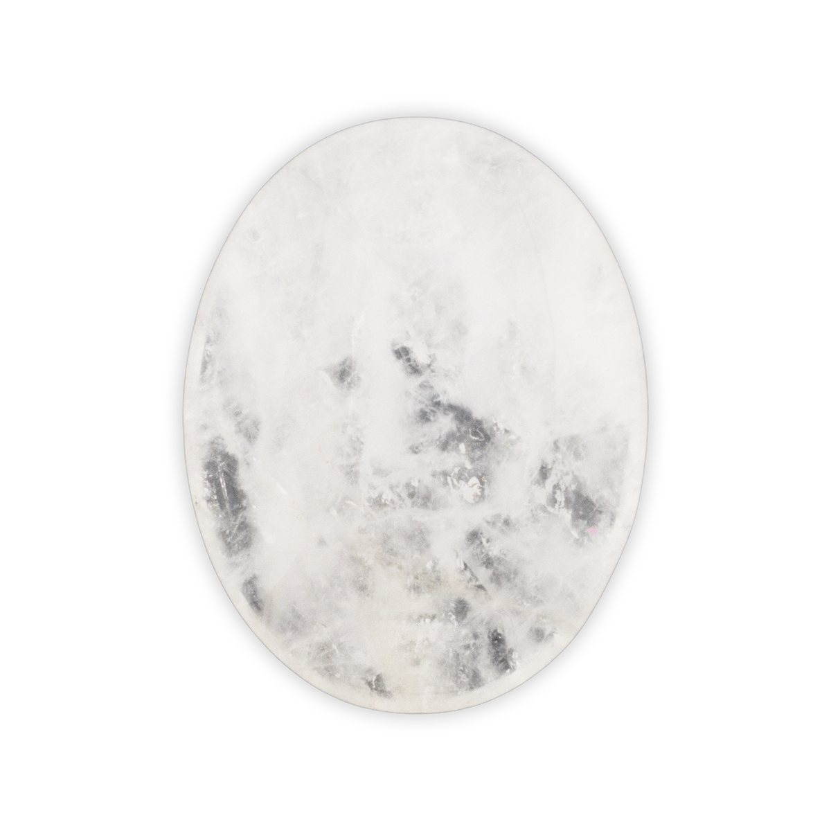 Oval-shaped marble coaster on a white background