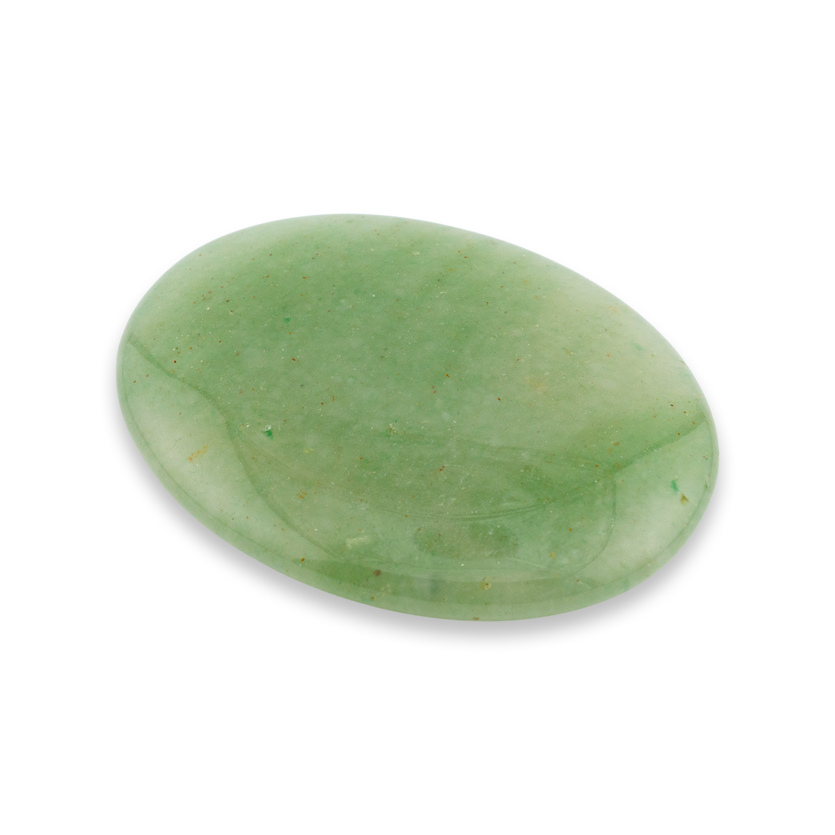 Green stone on a white background