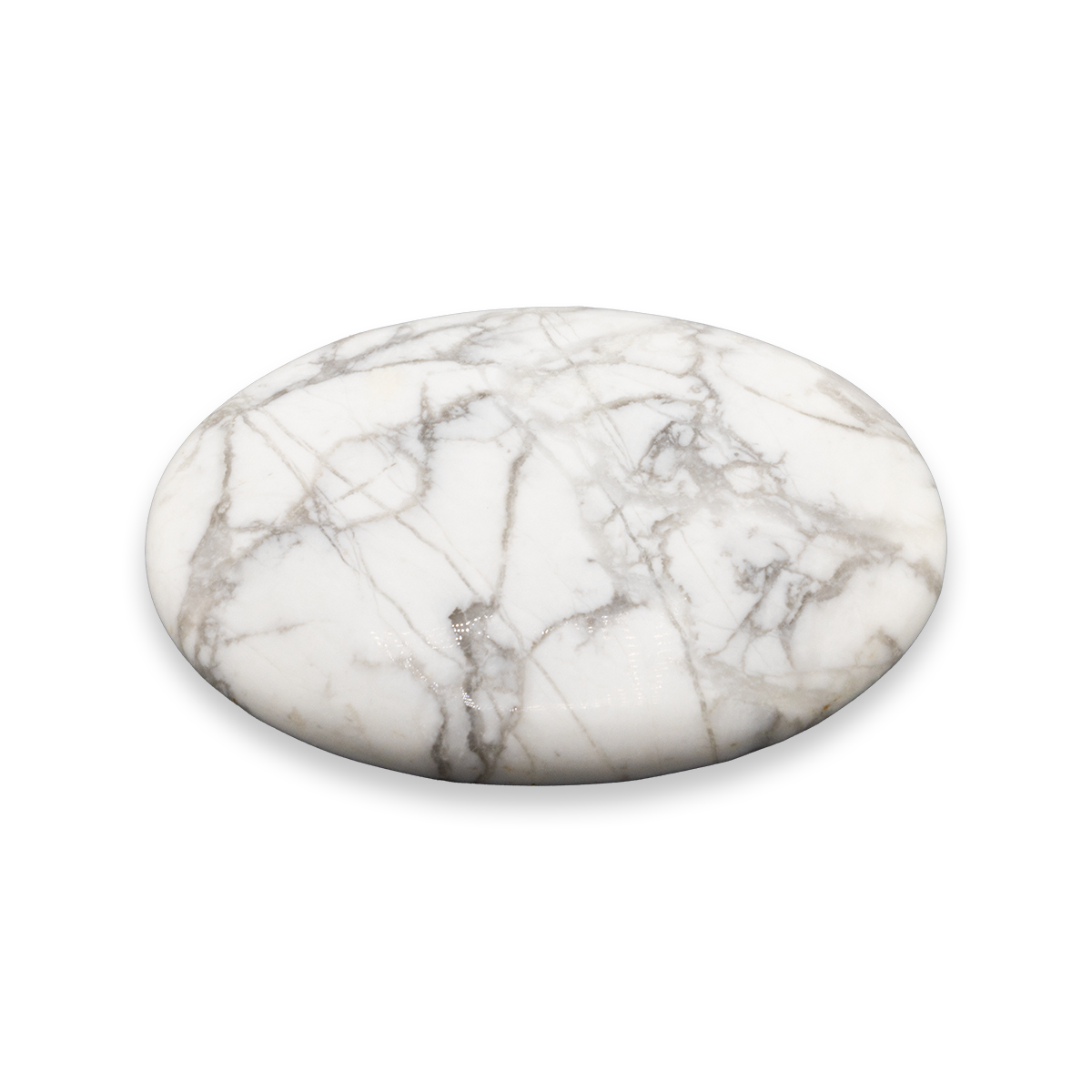 Round marble coaster on a white background