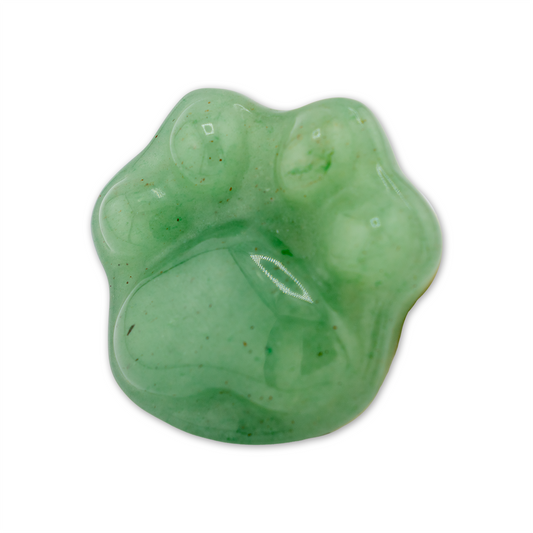 Green jade carving on a white background