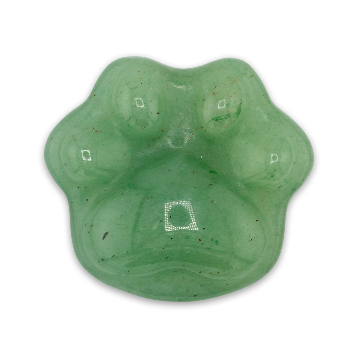 Green ceramic dish with a unique design on a white background
