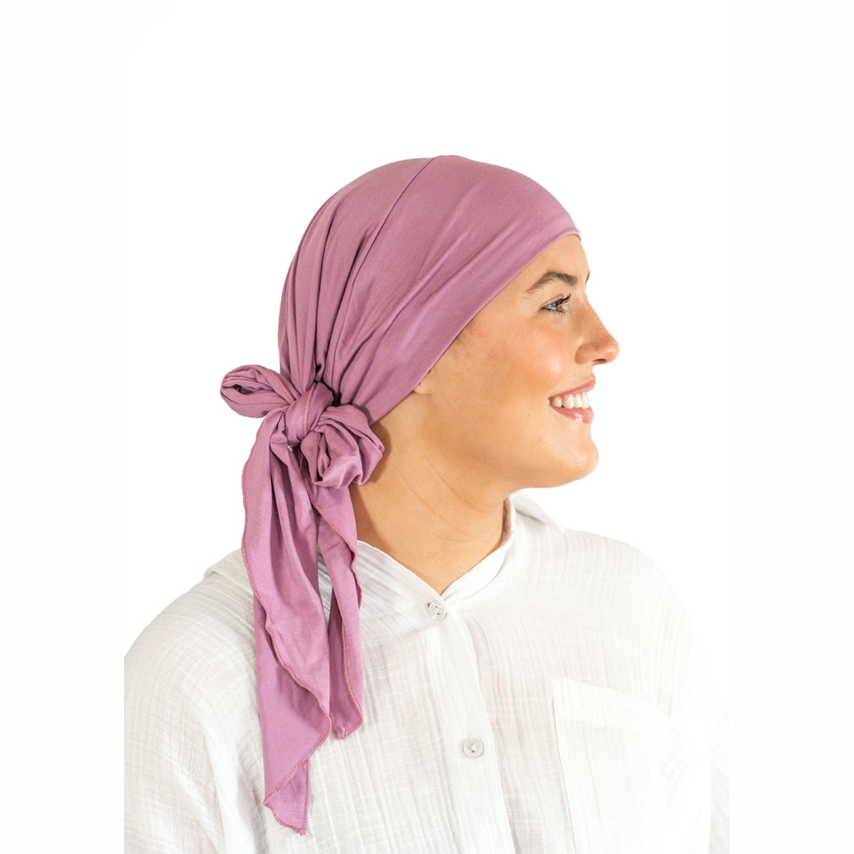 Lavender Tie Bamboo Hat