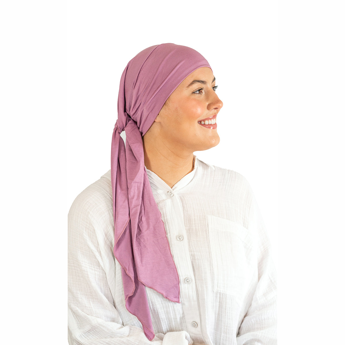 Lavender Tie Bamboo Hat