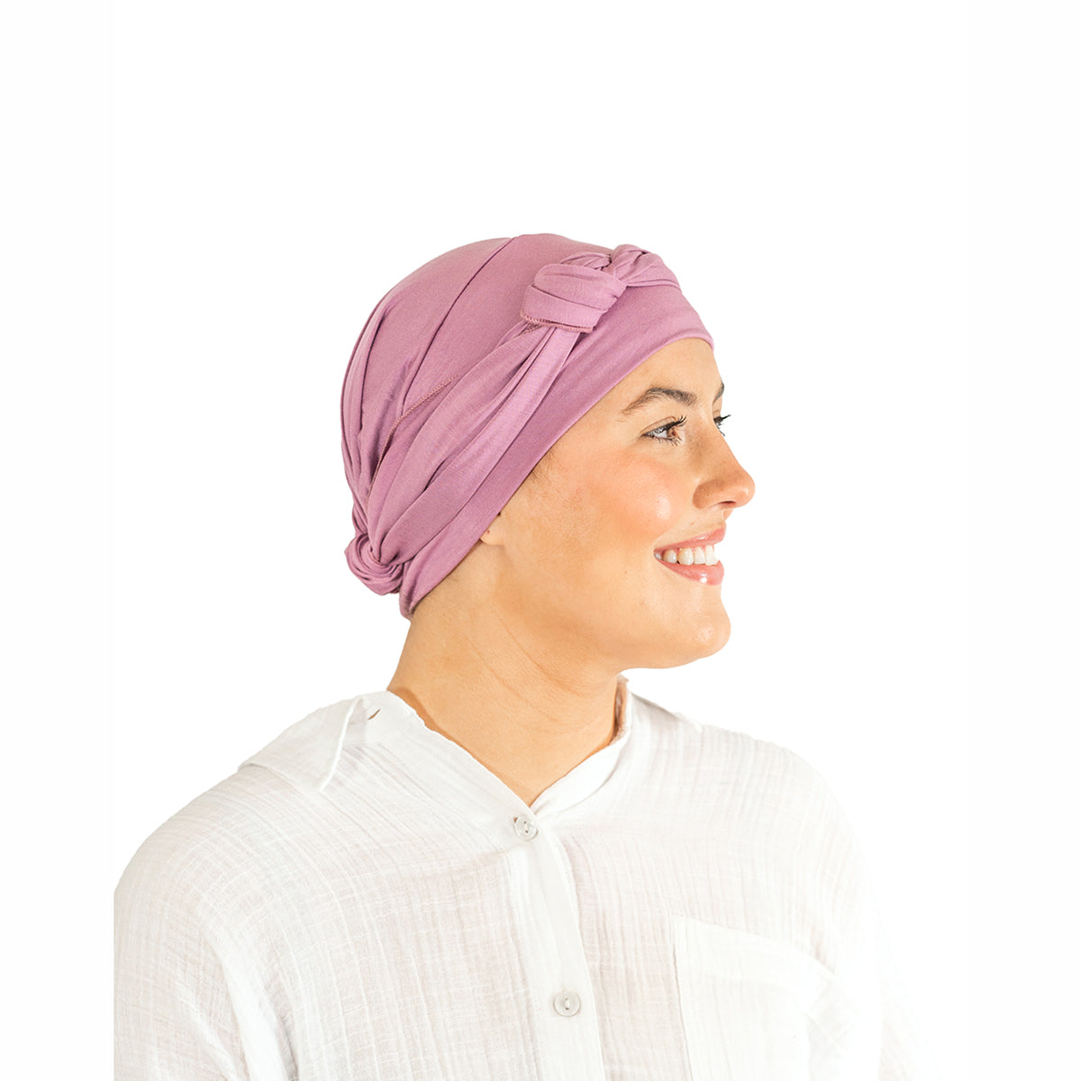 Lavender Tie Bamboo Hat
