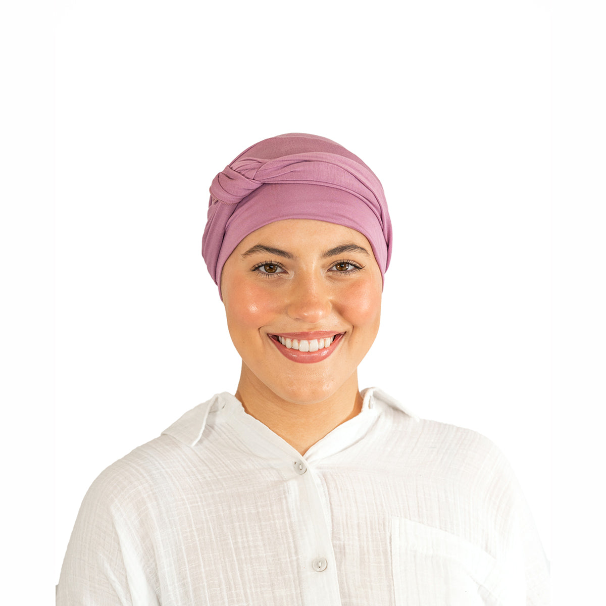 Lavender Tie Bamboo Hat