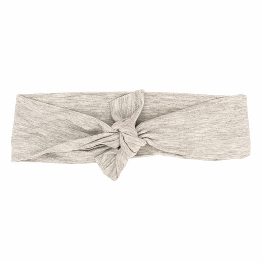 Light Grey Bamboo Tie Headband