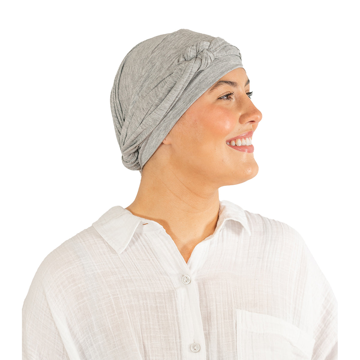 Light Grey Tie Bamboo Hat
