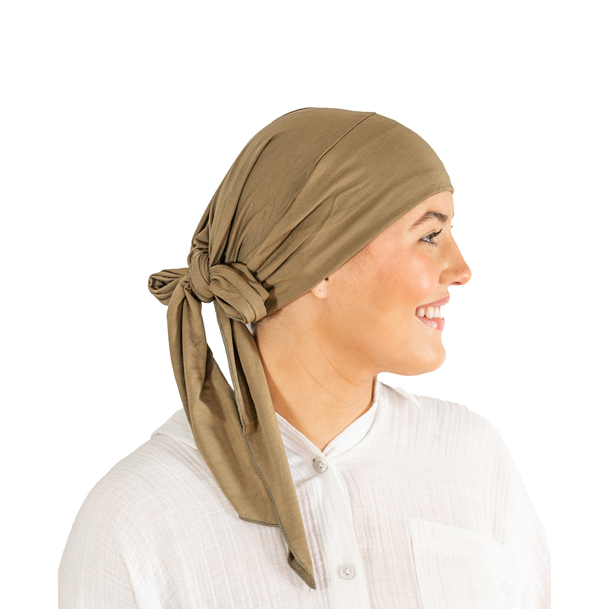 Olive Tie Bamboo Hat