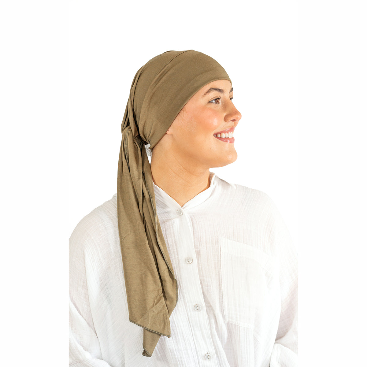 Olive Tie Bamboo Hat