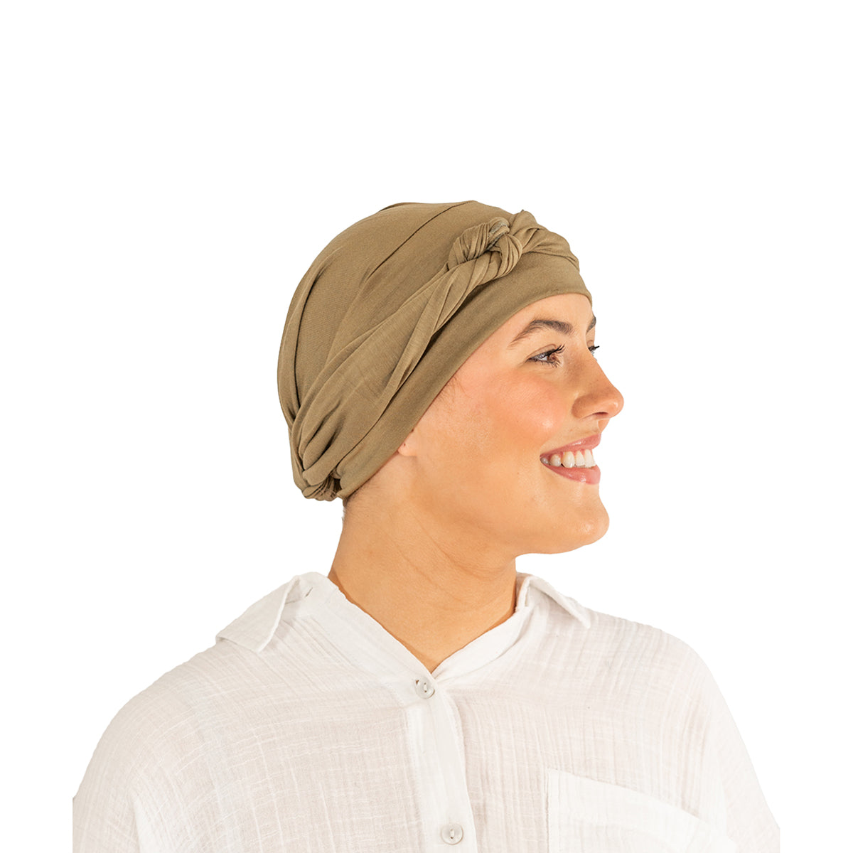 Olive Tie Bamboo Hat
