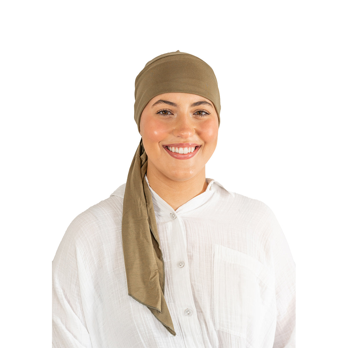 Olive Tie Bamboo Hat