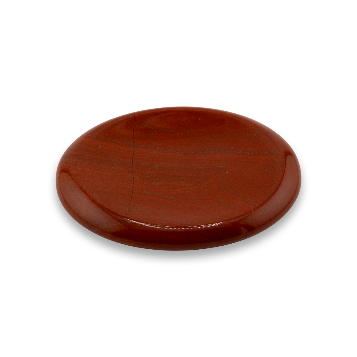 Round wooden coaster on a white background