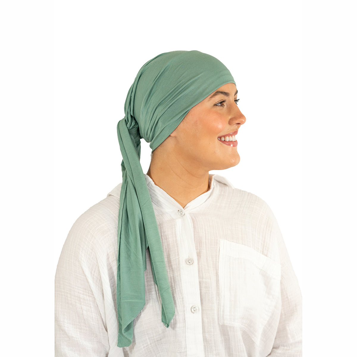 Sage Green Tie Bamboo Hat