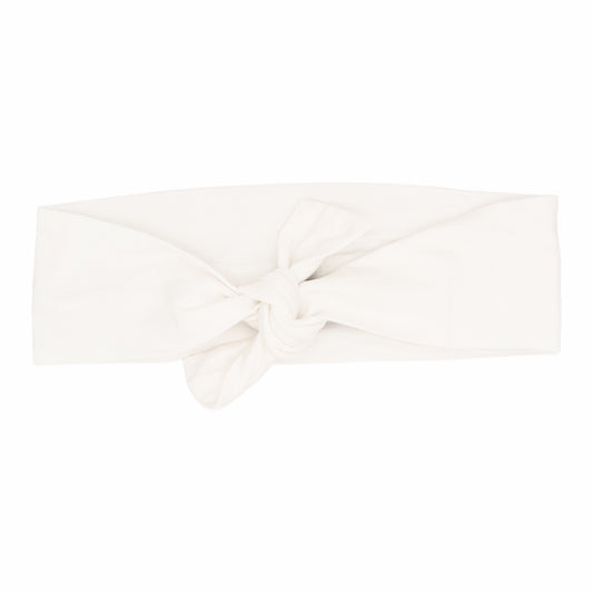 White headband with a knot on a white background