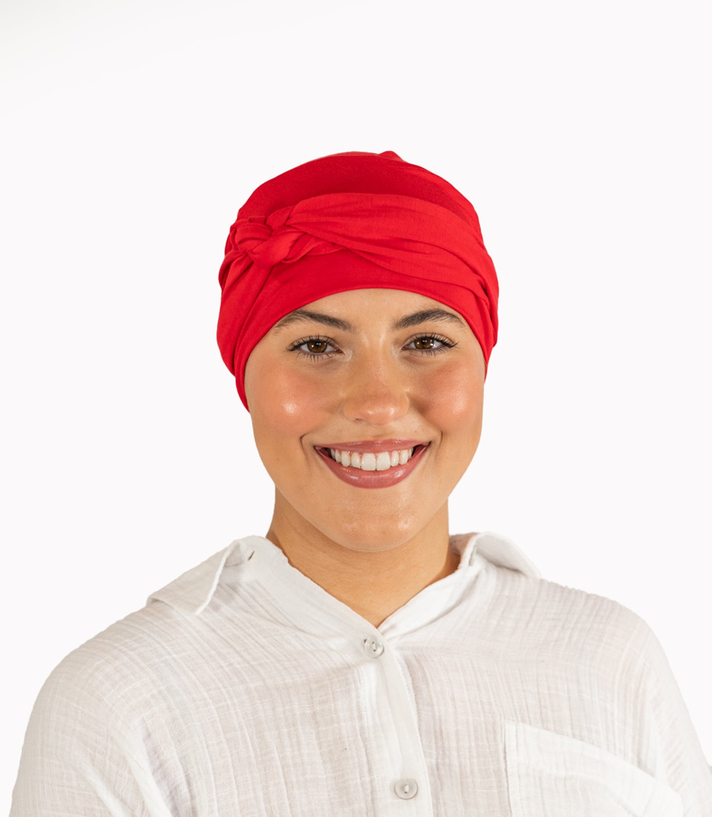 Red Tie Bamboo Hat