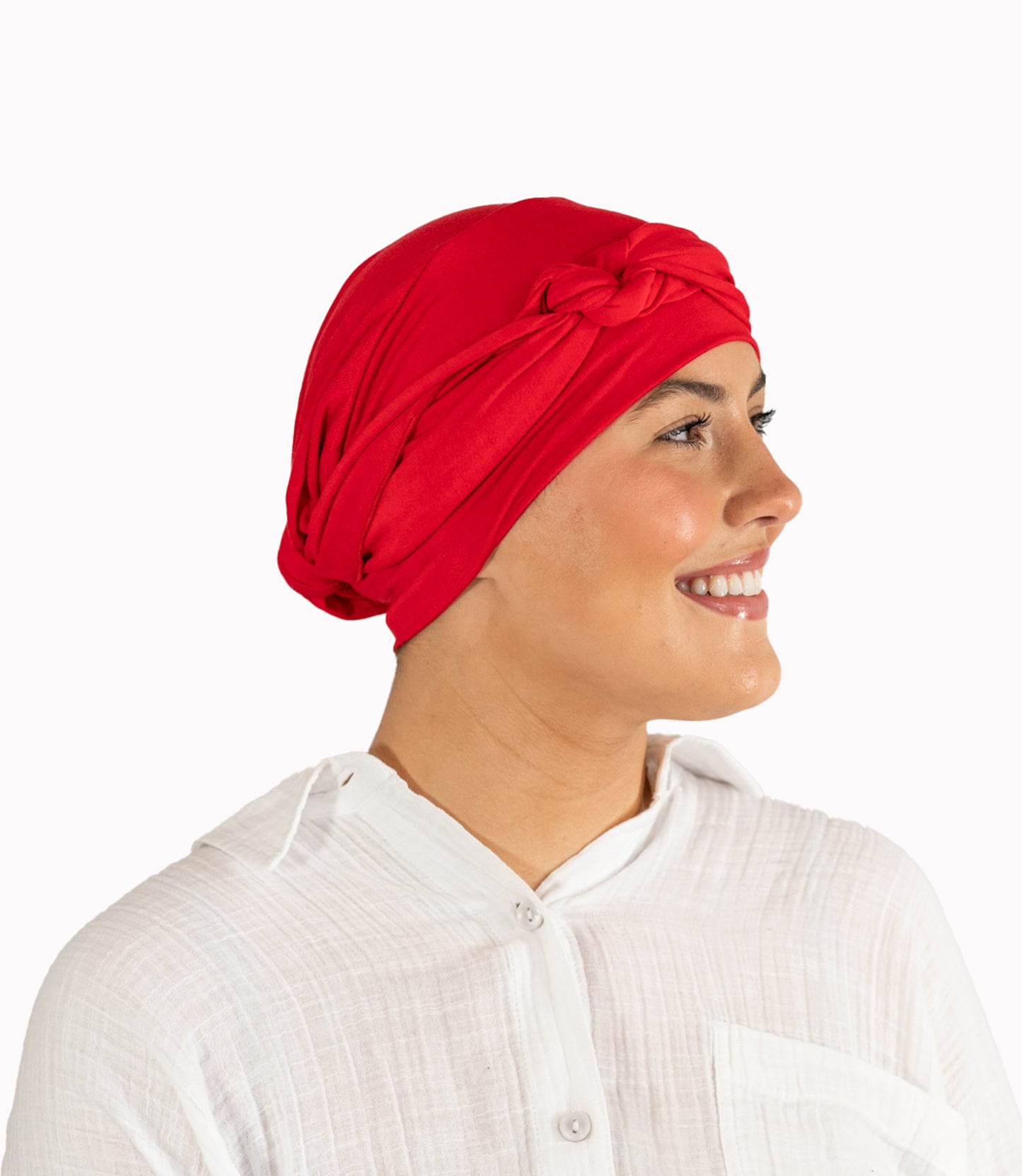 Red Tie Bamboo Hat