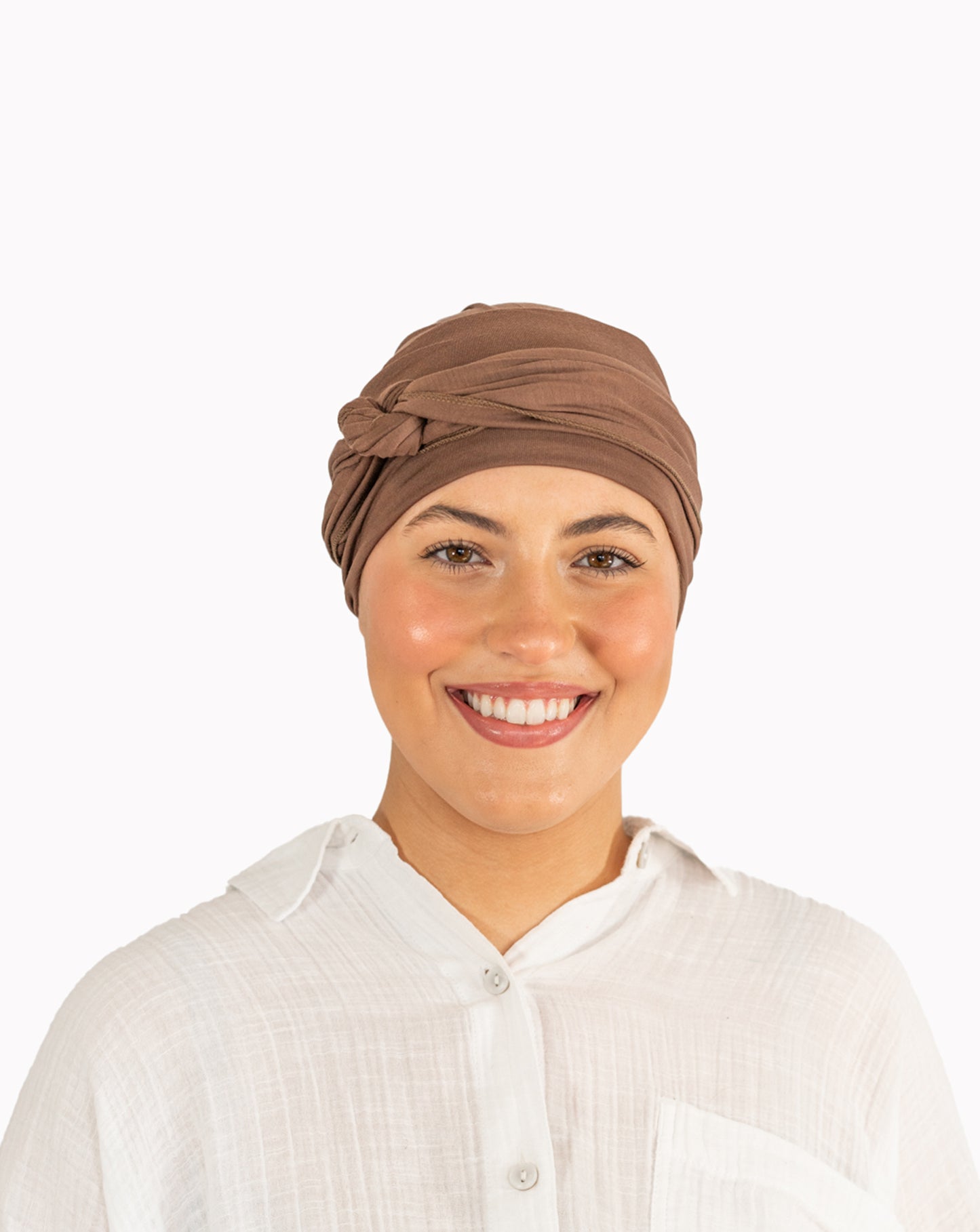 Brown Tie Bamboo Hat