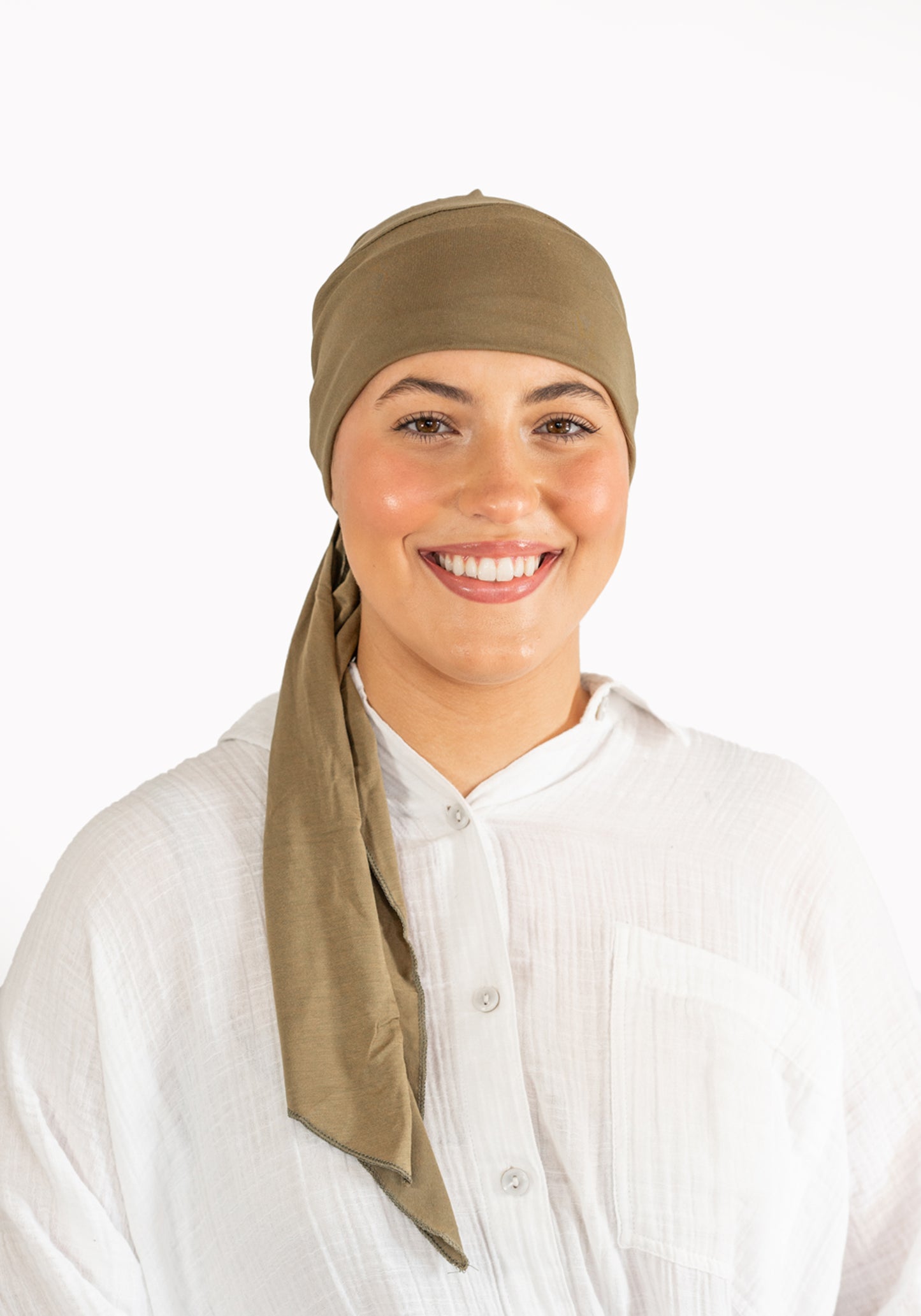 Olive Tie Bamboo Hat