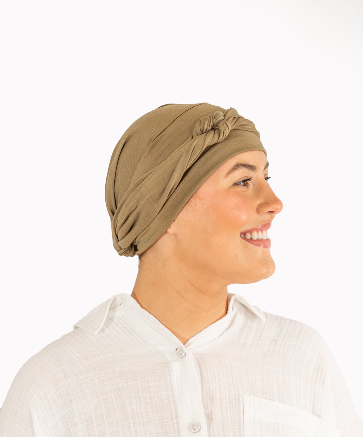 Olive Tie Bamboo Hat