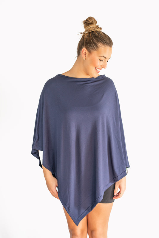 Navy Poncho