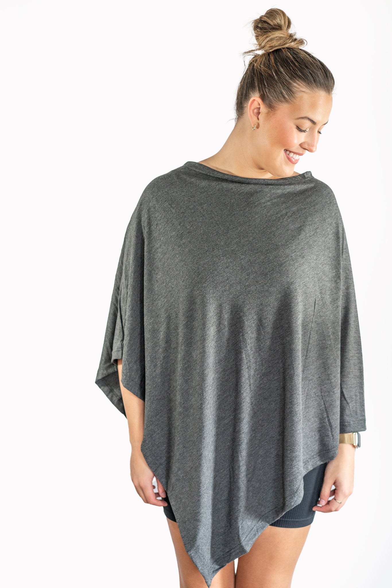 Charcoal Grey Poncho