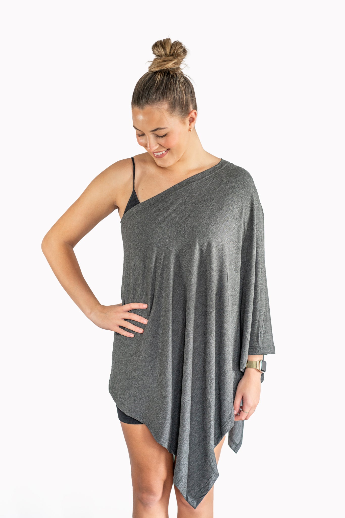 Charcoal Grey Poncho