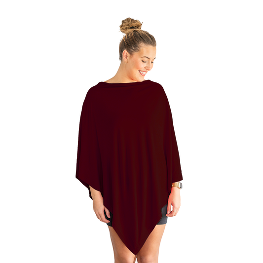 Burgundy Poncho