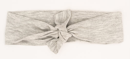 Light Grey Bamboo Tie Headband